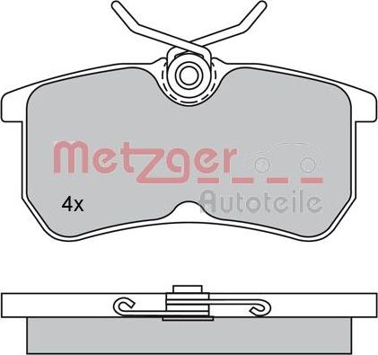 Metzger 1170025 - Тормозные колодки, дисковые, комплект abcparts.ee