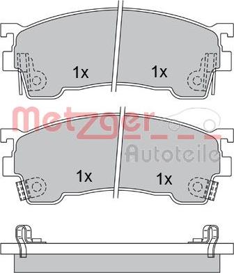 Metzger 1170183 - Тормозные колодки, дисковые, комплект abcparts.ee