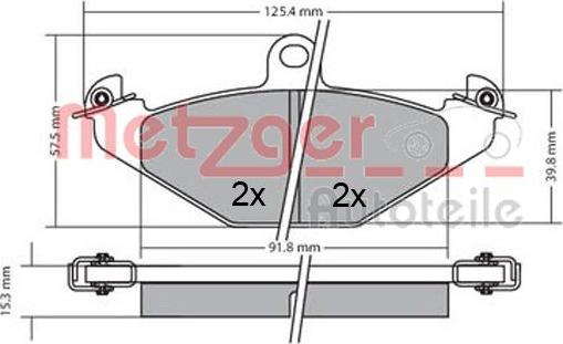 Metzger 1170362 - Тормозные колодки, дисковые, комплект abcparts.ee