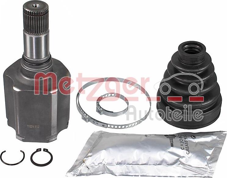 Metzger 7110214 - Комплект ШРУСа, приводной вал, шарнир abcparts.ee