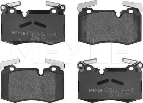 Meyle 025 244 7814 - Тормозные колодки, дисковые, комплект abcparts.ee