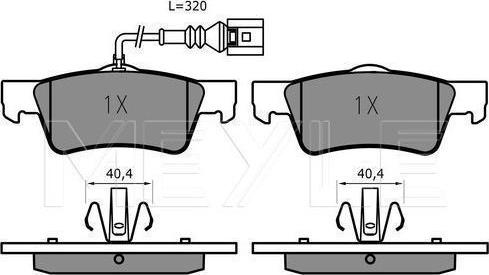 Meyle 025 243 6719/PD - Тормозные колодки, дисковые, комплект abcparts.ee