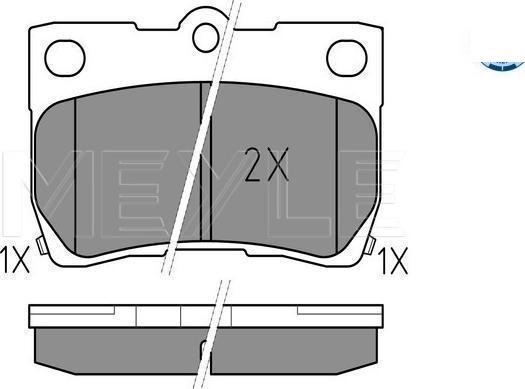 Meyle 025 243 2315/W - Тормозные колодки, дисковые, комплект abcparts.ee