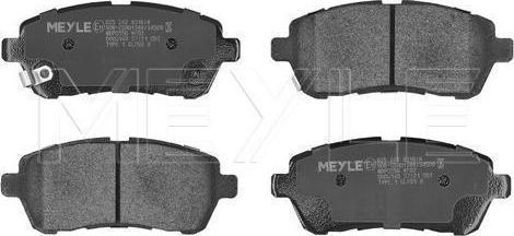 Meyle 025 242 8316/W - Тормозные колодки, дисковые, комплект abcparts.ee