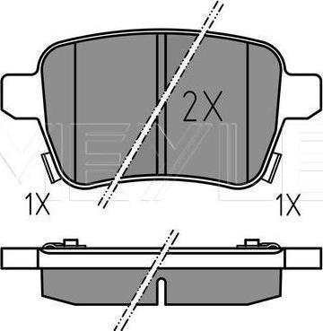 Meyle 025 259 7317 - Тормозные колодки, дисковые, комплект abcparts.ee