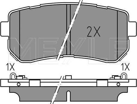 Meyle 025 256 7716 - Тормозные колодки, дисковые, комплект abcparts.ee