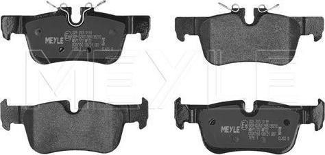 Meyle 025 253 3116 - Тормозные колодки, дисковые, комплект abcparts.ee