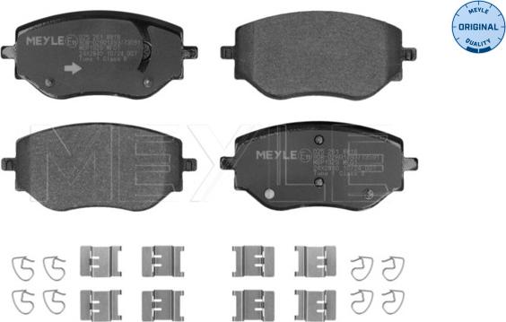 Meyle 025 261 8818 - Тормозные колодки, дисковые, комплект abcparts.ee