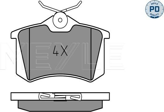 Meyle 025 209 6115/PD - Тормозные колодки, дисковые, комплект abcparts.ee