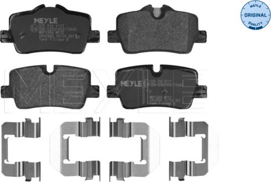 Meyle 025 214 2117 - Тормозные колодки, дисковые, комплект abcparts.ee