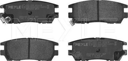 Meyle 025 218 4014/W - Тормозные колодки, дисковые, комплект abcparts.ee