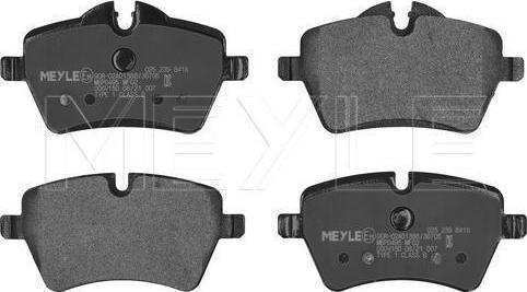 Meyle 025 239 8418 - Тормозные колодки, дисковые, комплект abcparts.ee