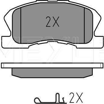Meyle 025 234 9714/W - Тормозные колодки, дисковые, комплект abcparts.ee