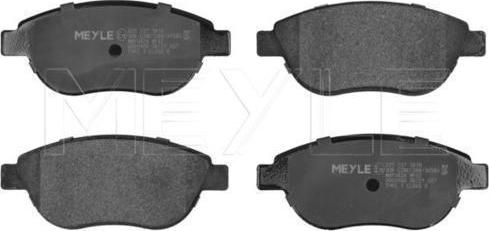 Meyle 025 237 0819 - Тормозные колодки, дисковые, комплект abcparts.ee