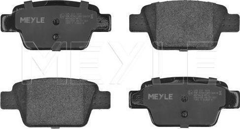 Meyle 025 237 1415 - Тормозные колодки, дисковые, комплект abcparts.ee