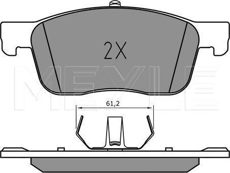 Meyle 025 225 9417 - Тормозные колодки, дисковые, комплект abcparts.ee