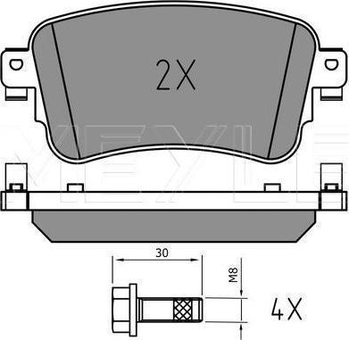Meyle 025 225 8818/PD - Тормозные колодки, дисковые, комплект abcparts.ee