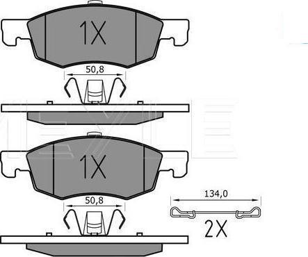 Meyle 025 221 4317 - Тормозные колодки, дисковые, комплект abcparts.ee