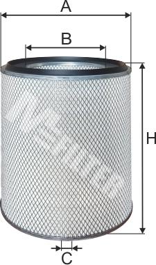 Mfilter A 523 - Воздушный фильтр двигателя abcparts.ee