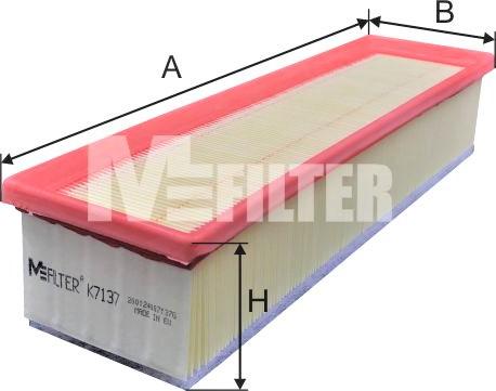 Mfilter K 7137 - Воздушный фильтр двигателя abcparts.ee