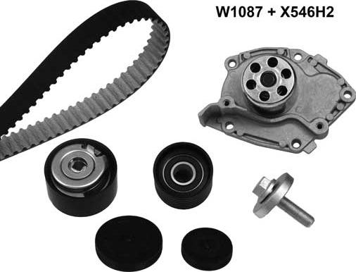 MGA 1087K4 - Водяной насос + комплект зубчатого ремня ГРМ abcparts.ee