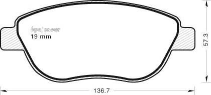 MGA 751 - Тормозные колодки, дисковые, комплект abcparts.ee