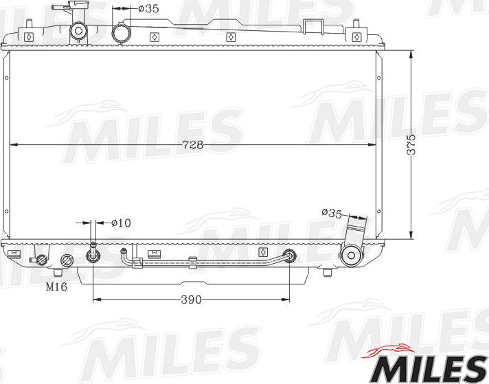 Miles ACRB129 - Радиатор, охлаждение двигателя abcparts.ee
