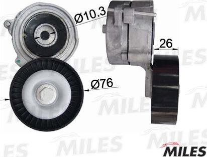 Miles AG00043 - Натяжитель, поликлиновый ремень abcparts.ee