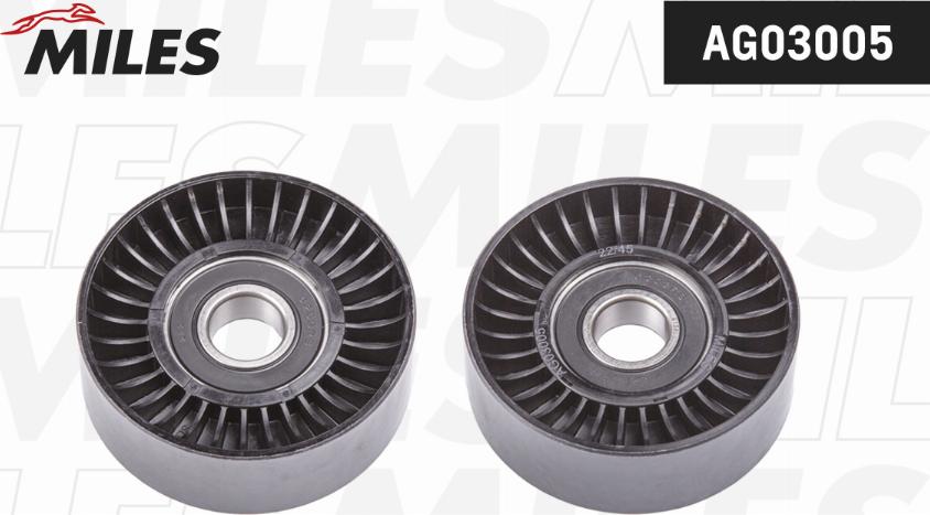 Miles AG03005 - Ролик, поликлиновый ремень abcparts.ee