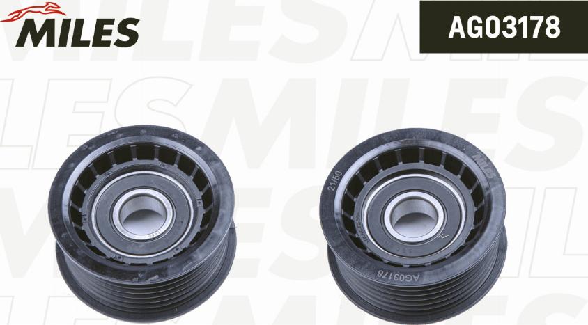 Miles AG03178 - Натяжитель, поликлиновый ремень abcparts.ee