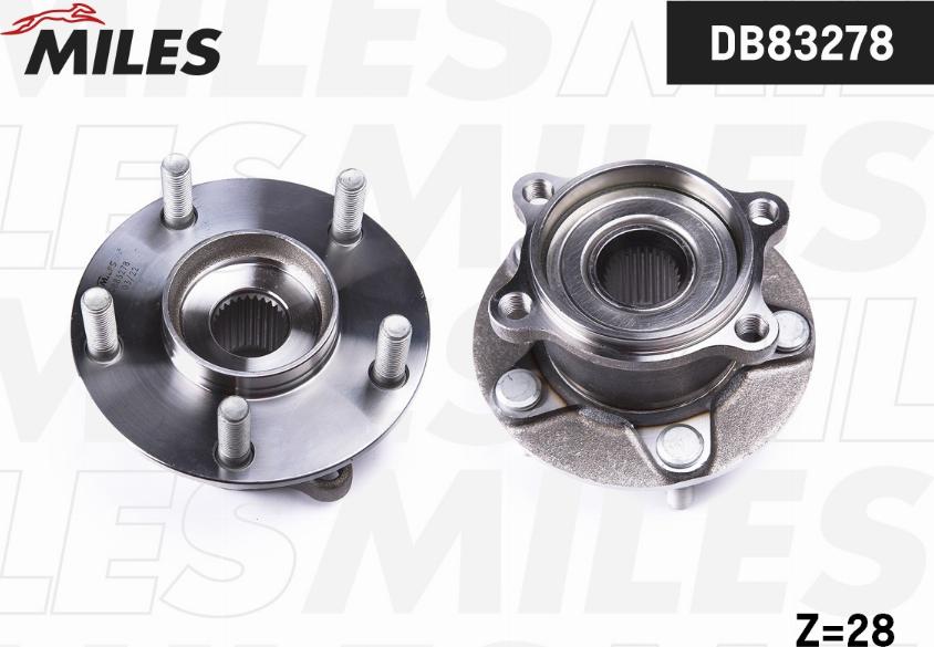 Miles DB83278 - Комплект подшипника, ступицы колеса abcparts.ee