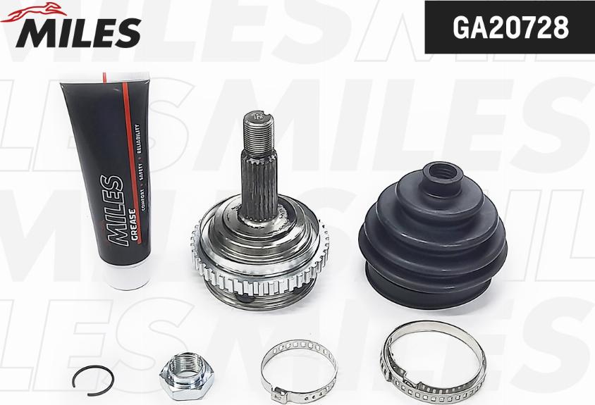 Miles GA20728 - Комплект ШРУСа, приводной вал, шарнир abcparts.ee
