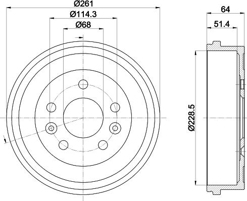 Mintex MBD405 - Тормозной барабан abcparts.ee