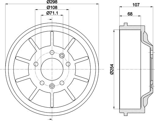 Mintex MBD310 - Тормозной барабан abcparts.ee