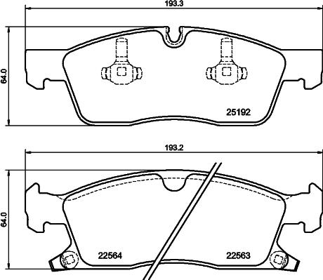 Akebono ASP1455 - Тормозные колодки, дисковые, комплект abcparts.ee