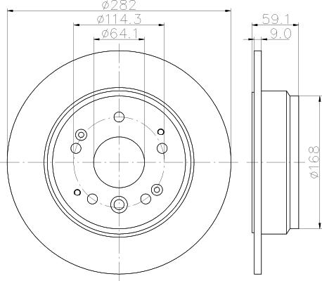 Mintex MDC2566 - Тормозной диск abcparts.ee