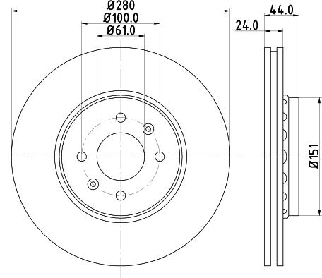 Mintex MDC2515 - Тормозной диск abcparts.ee