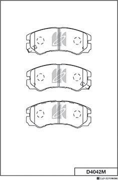 MK Kashiyama D4042M - Тормозные колодки, дисковые, комплект abcparts.ee