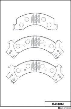 MK Kashiyama D4018M - Тормозные колодки, дисковые, комплект abcparts.ee