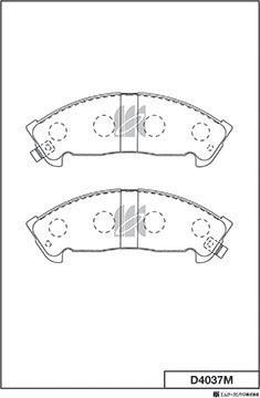 MK Kashiyama D4037M - Тормозные колодки, дисковые, комплект abcparts.ee