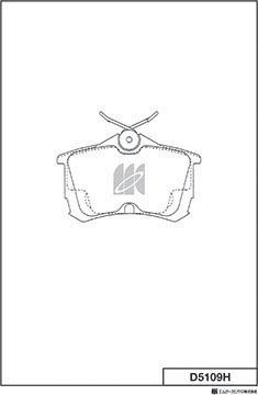 MK Kashiyama D5109H - Тормозные колодки, дисковые, комплект abcparts.ee