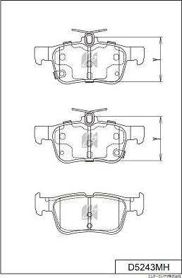 MK Kashiyama D5243MH - Тормозные колодки, дисковые, комплект abcparts.ee