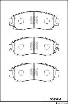 MK Kashiyama D5237M - Тормозные колодки, дисковые, комплект abcparts.ee