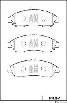 MK Kashiyama D5229M - Тормозные колодки, дисковые, комплект abcparts.ee