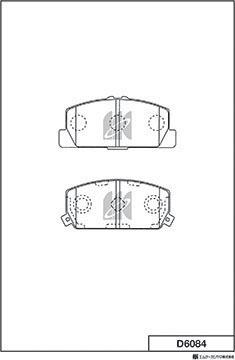 MK Kashiyama D6084 - Тормозные колодки, дисковые, комплект abcparts.ee