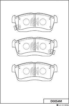 MK Kashiyama D0054M - Тормозные колодки, дисковые, комплект abcparts.ee