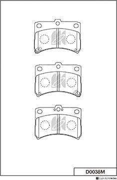 MK Kashiyama D0038M - Тормозные колодки, дисковые, комплект abcparts.ee