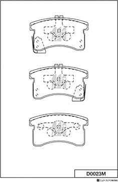 MK Kashiyama D0023M - Тормозные колодки, дисковые, комплект abcparts.ee