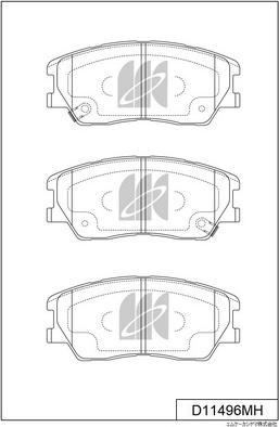 MK Kashiyama D11496MH - Тормозные колодки, дисковые, комплект abcparts.ee