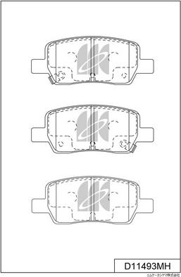 MK Kashiyama D11493MH - Тормозные колодки, дисковые, комплект abcparts.ee